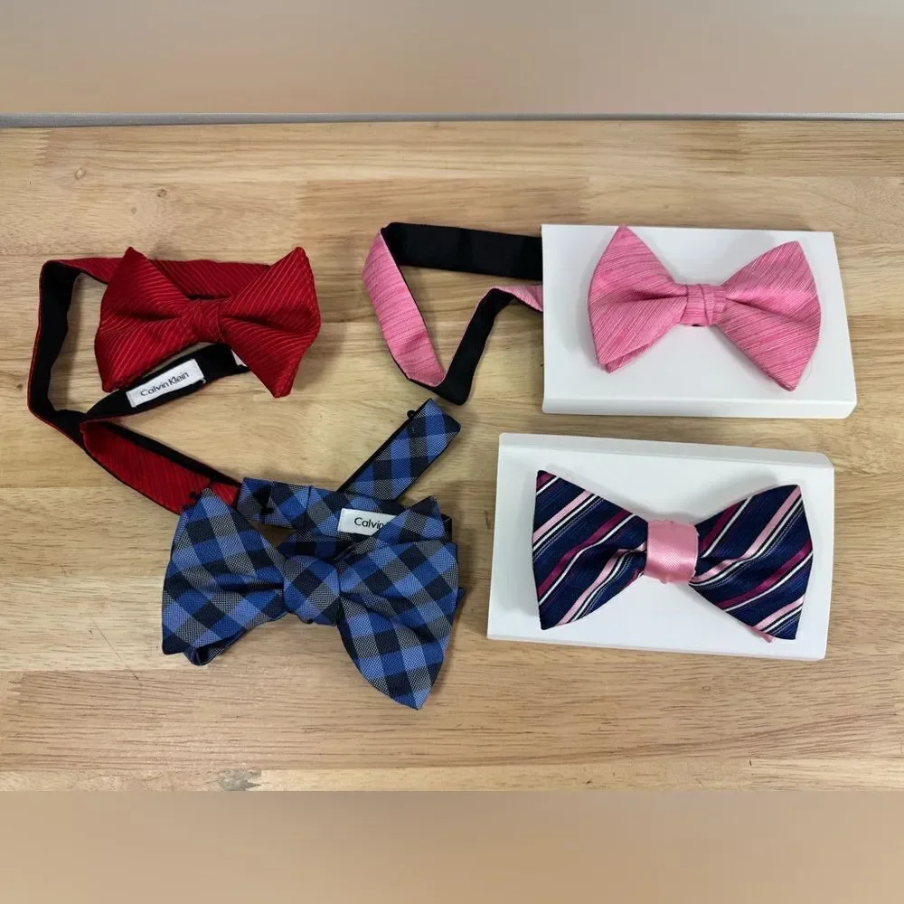 Calvin Klein Bow Ties Lot of 4 - Picture 2 of 6